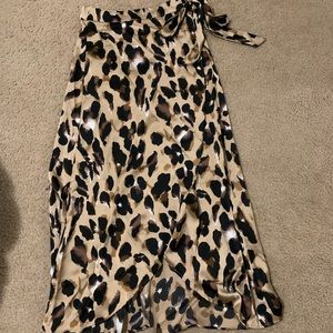 Midi Animal Print Skirt